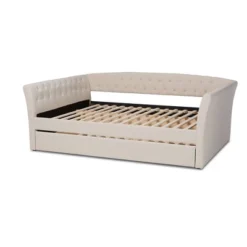 Delora Upholstered Daybed With Trundle Beige - Baxton Studio -Furniture Sale Store GUEST 004c6fe5 bf52 4dad 98f1 572bdf62cf24