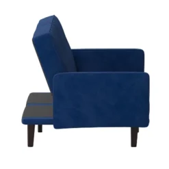 Emma And Oliver Plush Padded Upholstered Split Back Sofa Futon With Vertical Channel Tufting And Wooden Legs -Furniture Sale Store GUEST 0053ba5a 7860 4d2f 9c79 667bea0dac8f