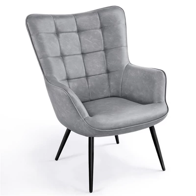 Yaheetech Leather Wingback Accent Chair Armchair For Living Room 10 Yaheetech Leather Wingback Accent Chair Armchair For Living Room - Image 10