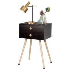 Costway Mid Century Modern 2 Drawers Nightstand Sofa Side Table End Table Espresso 17 Costway Mid Century Modern 2 Drawers Nightstand Sofa Side Table End Table Espresso -Furniture Sale Store GUEST 012f7252 6d0c 4f06 9d24 405887181cbc