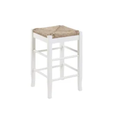 Rush Seat Hardwood Barstool White - Boraam -Furniture Sale Store GUEST 012ff5ed 0a2a 4b54 8ce0 c1a4a8818079