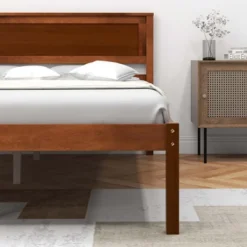 Costway Full/Queen/Twin Size Wooden Platform Bed Frame With Headboard Mattress Foundation Walnut -Furniture Sale Store GUEST 01c6f1c2 c74e 46c2 a3a2 ec313faf2af2