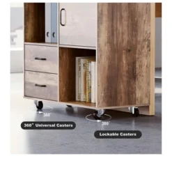 Year Color Wood Mobile Lateral Filing Cabinet With 2 Drawers, 2 Open Compartments, And Wheels For Home Office, Study, Living Room, And Bedroom -Furniture Sale Store GUEST 02338d00 efe9 4740 8c1a 37425a082c65