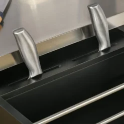 HOMCOM Rolling Kitchen Island Utility Trolley, Storage Cart On Wheels With Drawer, Spice Rack, Black -Furniture Sale Store GUEST 037a0180 4816 4876 b155 83ddd98b3ca7