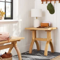 Sawhorse Wood Accent Side Table - Natural - Hearth & Hand™ With Magnolia