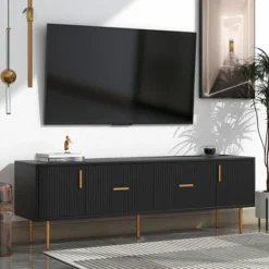 Modern TV Stand For TVs Up To 75'' With 5 Champagne Legs-ModernLuxe -Furniture Sale Store GUEST 045d4948 2c14 4452 b2bb b26c2557178e