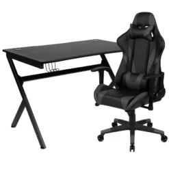 Flash Furniture Gaming Desk And Reclining Gaming Chair Set With Cup Holder, Headphone Hook & 2 Wire Management Holes -Furniture Sale Store GUEST 04820f29 f7a1 4fa5 abc5 4abb677a239e
