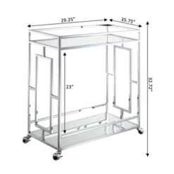 Town Square Bar Cart Clear Glass/Mirror/Chrome - Breighton Home -Furniture Sale Store GUEST 05a331a5 f4e7 432f 86e3 faaf4592005c