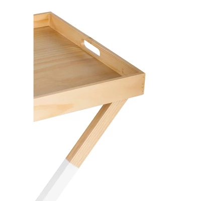 Remus Folding Tray Table Oak Brown/White - Universal Expert 6 Remus Folding Tray Table Oak Brown/White - Universal Expert - Image 6