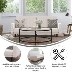 Merrick Lane Mid Century Modern Split-Back Sofa Futon With 3 Recline Positions 16 Merrick Lane Mid Century Modern Split-Back Sofa Futon With 3 Recline Positions -Furniture Sale Store GUEST 078fa84e 5a61 4540 957c 1e32f52c5b7b