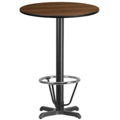 Emma And Oliver 30" Round Laminate Bar Table With 22"x22" Foot Ring Base -Furniture Sale Store GUEST 07d21b7a 3a9a 4573 9c1b b0cecc84e69c