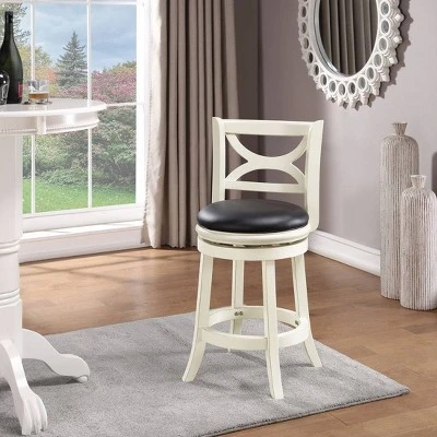 Florence Swivel Barstool Hardwood/White - Boraam 8 Florence Swivel Barstool Hardwood/White - Boraam - Image 8