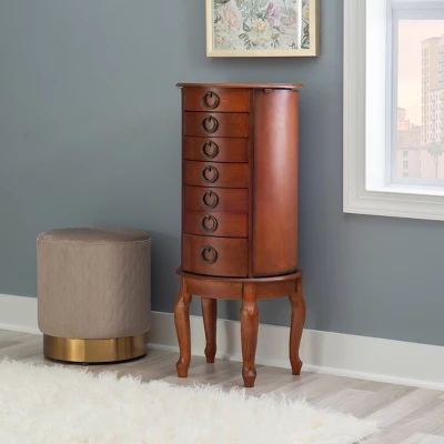 Raine Jewelry Armoire Cherry - Powell Company 1 Raine Jewelry Armoire Cherry - Powell Company