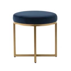 18" Round Ottoman With Metal Base - WOVENBYRD -Furniture Sale Store GUEST 092667bd 82e4 4bb6 a3d1 2e3d874533c5