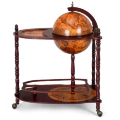 Costway Wood Globe Wine Bar Stand 34'' H 16th Century Italian Rack Liquor Bottle Shelf -Furniture Sale Store GUEST 092ec118 09c6 4250 9095 a4ff97e28bb9