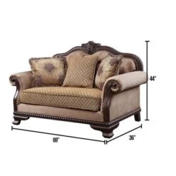 69" Chateau De Ville Fabric Sofa Espresso Finish - Acme Furniture -Furniture Sale Store GUEST 0a662b2d c682 4293 97a0 e00038c07e79