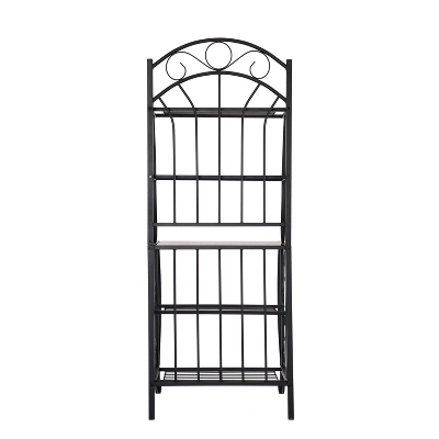 Valencia Baker Rack Storage Unit Metal/Black - Boraam Industries 2 Valencia Baker Rack Storage Unit Metal/Black - Boraam Industries - Image 2