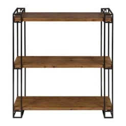 30" X 26" Lintz Wood And Metal Floating Wall Shelves - Kate And Laurel All Things Decor -Furniture Sale Store GUEST 0b3d1ae5 e9b9 4e15 9277 6283cda4ee39