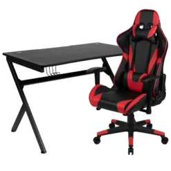 Flash Furniture Gaming Desk And Reclining Gaming Chair Set With Cup Holder, Headphone Hook & 2 Wire Management Holes -Furniture Sale Store GUEST 0b74ba46 4ebe 48e7 9b1e 9284656bc862