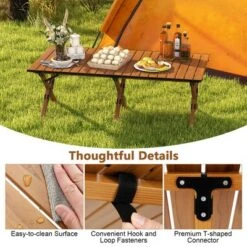 Costway Folding Aluminum Camping Table With Carry Bag Roll-Up Picnic Table With Wood Grain 14 Costway Folding Aluminum Camping Table With Carry Bag Roll-Up Picnic Table With Wood Grain -Furniture Sale Store GUEST 0b79813b b99e 4b57 a7ff 886f9033afc1