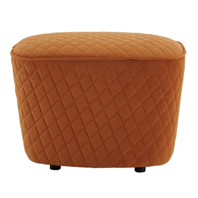 Schroeder Orange Fabric Ottoman Orange - Inspire Q 3 Schroeder Orange Fabric Ottoman Orange - Inspire Q - Image 3