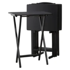 5pc TV Tray Set Wood - Plastic Dev Group