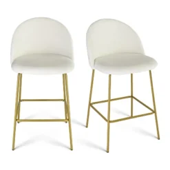 25" Nano Full Back Upholstered Counter Stool (Set Of 2) Gold Legs-Maison Boucle 10 25" Nano Full Back Upholstered Counter Stool (Set Of 2) Gold Legs-Maison Boucle -Furniture Sale Store GUEST 0c5423ac 29d3 4450 b6ed cc1cd725af7e
