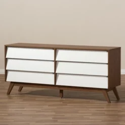 Hildon Mid-Century Modern Wood 6 Drawer Storage Dresser Brown - Baxton Studio 9 Hildon Mid-Century Modern Wood 6 Drawer Storage Dresser Brown - Baxton Studio -Furniture Sale Store GUEST 0cdd7276 9b87 46c5 bc82 09887fa99ea7