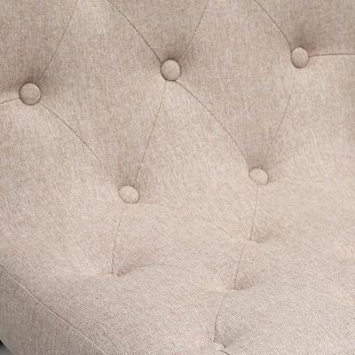 HOMCOM Bar Stools Set Of 4, Swivel Bar Chairs, 25.5" High Fabric Tufted Breakfast Barstools For Kitchen Counter, Beige 5 HOMCOM Bar Stools Set Of 4, Swivel Bar Chairs, 25.5" High Fabric Tufted Breakfast Barstools For Kitchen Counter, Beige - Image 5