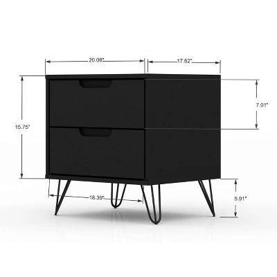 Rockefeller 10 Drawer Dresser, 3 Drawer Dresser And 2 Drawer Nightstand Set - Manhattan Comfort 8 Rockefeller 10 Drawer Dresser, 3 Drawer Dresser And 2 Drawer Nightstand Set - Manhattan Comfort - Image 8