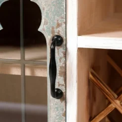 LuxenHome Distressed White And Gray Wood 1-Door Storage Wine Cabinet 23 LuxenHome Distressed White And Gray Wood 1-Door Storage Wine Cabinet -Furniture Sale Store GUEST 0de77eff 540a 4511 9015 eba1ae4d0ab8