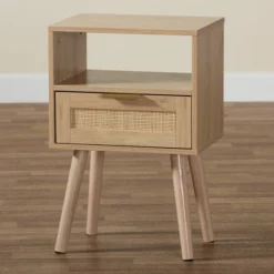 Emmett Wood 1 Drawer End Table Light Brown/Gold - Baxton Studio 15 Emmett Wood 1 Drawer End Table Light Brown/Gold - Baxton Studio -Furniture Sale Store GUEST 0dfc9dd0 3cfb 45e0 8e05 81450294616c