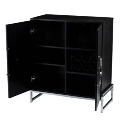 Henstinger Double Door Bar Cabinet Black/Chrome - Aiden Lane 18 Henstinger Double Door Bar Cabinet Black/Chrome - Aiden Lane -Furniture Sale Store GUEST 0e27bdde d07d 45e4 af11 a3a52c8f4182