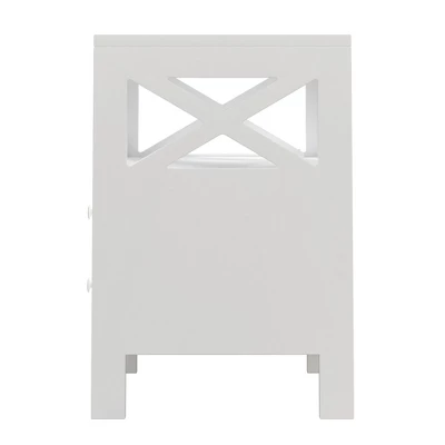 Nightstand With USB Charging Ports And LED Lights, End Table With 2 Drawers And Shelf-ModernLuxe 6 Nightstand With USB Charging Ports And LED Lights, End Table With 2 Drawers And Shelf-ModernLuxe - Image 6