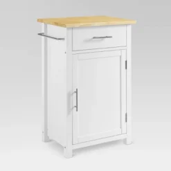 Savannah Wood Top Compact Kitchen Island Cart White/Natural - Crosley -Furniture Sale Store GUEST 0ec3fa5f 985e 4355 9f3b 70391c846535