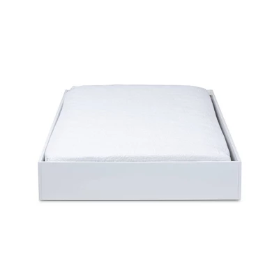 Twin Renata Wood Bed With Trundle White - Baxton Studio 5 Twin Renata Wood Bed With Trundle White - Baxton Studio - Image 5