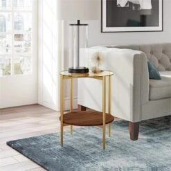 Metal Side Table In Gold - Henn&Hart -Furniture Sale Store GUEST 10a7f759 7881 408f a61f f6148ffbc28e