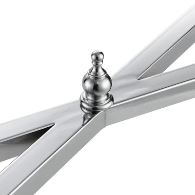 Tudor Console Table With Shelf Clear Glass/Chrome - Breighton Home 3 Tudor Console Table With Shelf Clear Glass/Chrome - Breighton Home - Image 3