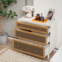 Costway 3-Drawer Rattan Dresser Modern Closet Chest Storage Cabinet Living Room Entryway 11 Costway 3-Drawer Rattan Dresser Modern Closet Chest Storage Cabinet Living Room Entryway -Furniture Sale Store GUEST 10d9b38a 1927 4bce 8eab 4c5ef3abb2e0