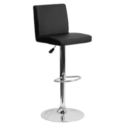 Emma And Oliver Panel Back Adjustable Height Barstool With Chrome Base -Furniture Sale Store GUEST 11370a2a c4c2 450c a055 758f979c40bf