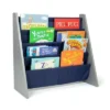 Newport Kids' Bookshelf 4 Tier Book Organizer Navy/Gray - Humble Crew
