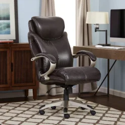 AIR Health & Wellness Big & Tall Executive Chair Brown Leather - Serta