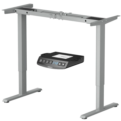 Costway Electric Adjustable Standing Up Desk Frame Dual Motor W/Controller WhiteBlackGrey 11 Costway Electric Adjustable Standing Up Desk Frame Dual Motor W/Controller WhiteBlackGrey - Image 11