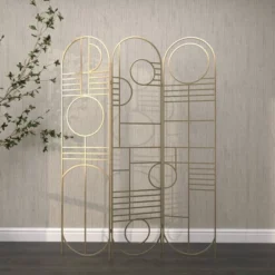 Modern Metal Room Divider Screen Gold - Olivia & May 23 Modern Metal Room Divider Screen Gold - Olivia & May -Furniture Sale Store GUEST 14132d46 82f9 4541 b5f8 d9c62e43852f