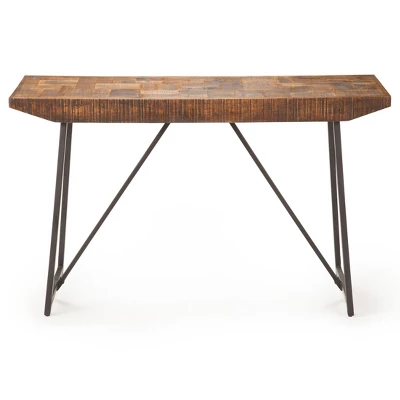 Walden Parquet Sofa Table Gray/ Natural - Steve Silver 2 Walden Parquet Sofa Table Gray/ Natural - Steve Silver - Image 2