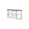 Saint Birch Finley 6 Cube Storage Bookcase, Gray Oak/White