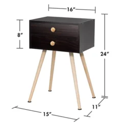 Costway Mid Century Modern 2 Drawers Nightstand Sofa Side Table End Table Espresso 11 Costway Mid Century Modern 2 Drawers Nightstand Sofa Side Table End Table Espresso -Furniture Sale Store GUEST 15449416 8708 468a 822c bf6afaaed588