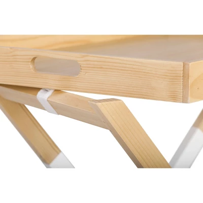 Remus Folding Tray Table Oak Brown/White - Universal Expert 5 Remus Folding Tray Table Oak Brown/White - Universal Expert - Image 5