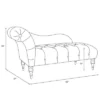 Eden Diamond Tufted Chaise In Linen - Skyline Furniture