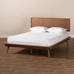 King Karine Finished Wood Platform Bed Brown - Baxton Studio -Furniture Sale Store GUEST 15ca3d02 d5fa 4fd7 90be a4dfa0feda29